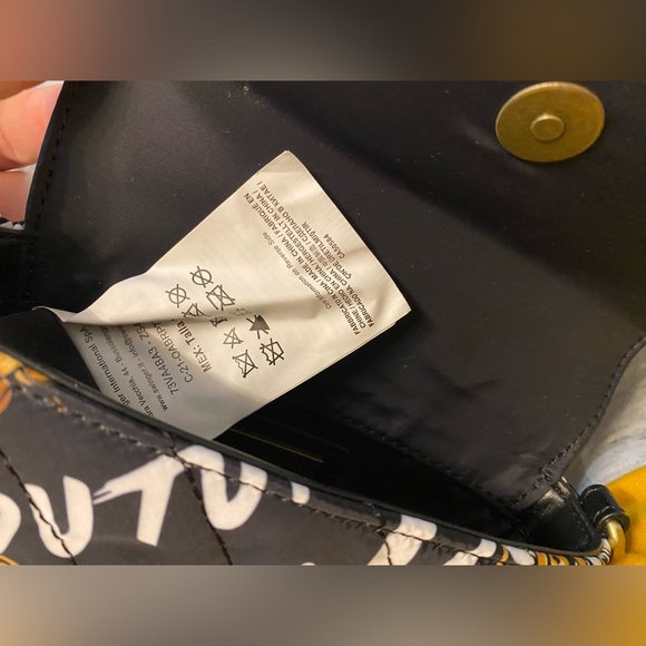 Versace Jeans Collection Black and Gold Crossbody Bag with Elegant Chain NWT - Picture 8 of 10